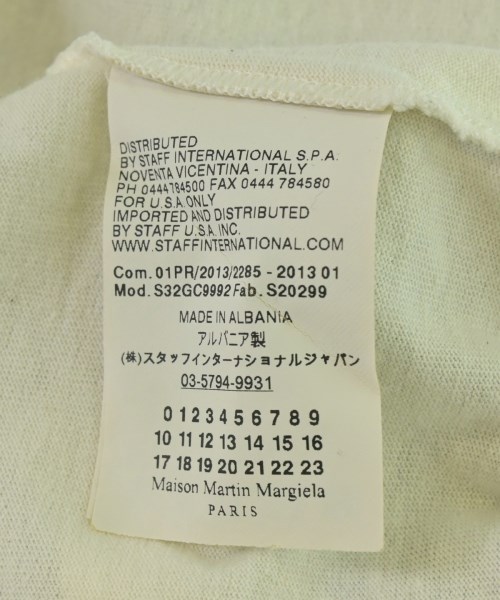 Maison Margiela（メゾンマルジェラ）Tシャツ・カットソー 白 サイズ:S メンズ/2200686543114