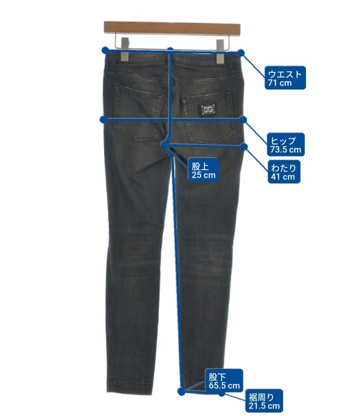 DOLCE&GABBANA（ドルチェアンドガッバーナ）デニムパンツ 黒 サイズ:36(XS位) レディース/2200620296083