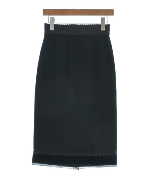 DOLCE&GABBANA（ドルチェアンドガッバーナ）ひざ丈スカート 黒 サイズ:38(S位) レディース/2200620296175