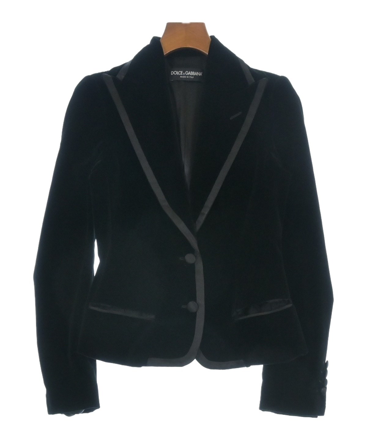 美品 ドルチェ&ガッバーナ テーラードジャケット アニマル柄 黒 サイズ36 レオパード（ヒョウ柄） ブラック（黒）系 Dolce & Gabbana(ドルチェ