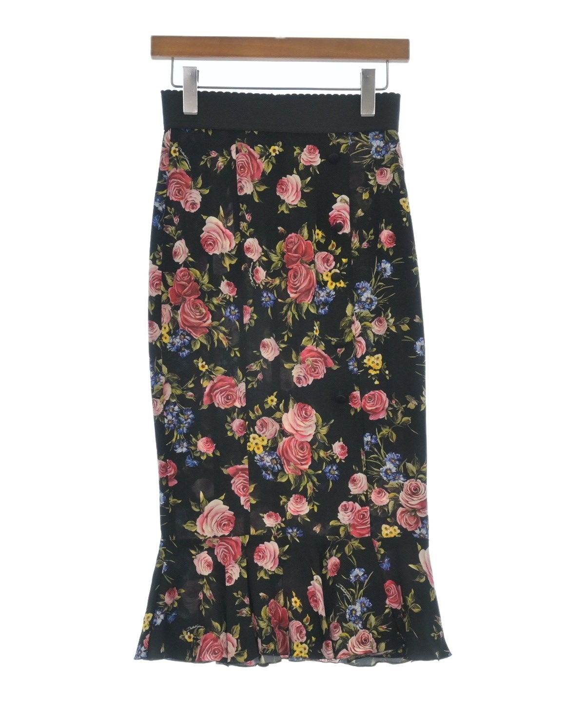 DOLCE&GABBANA ひまわり　総柄 スカート DOLCE&GABBANA（ドルチェアンドガッバーナ）ひざ丈スカート 黒 サイズ