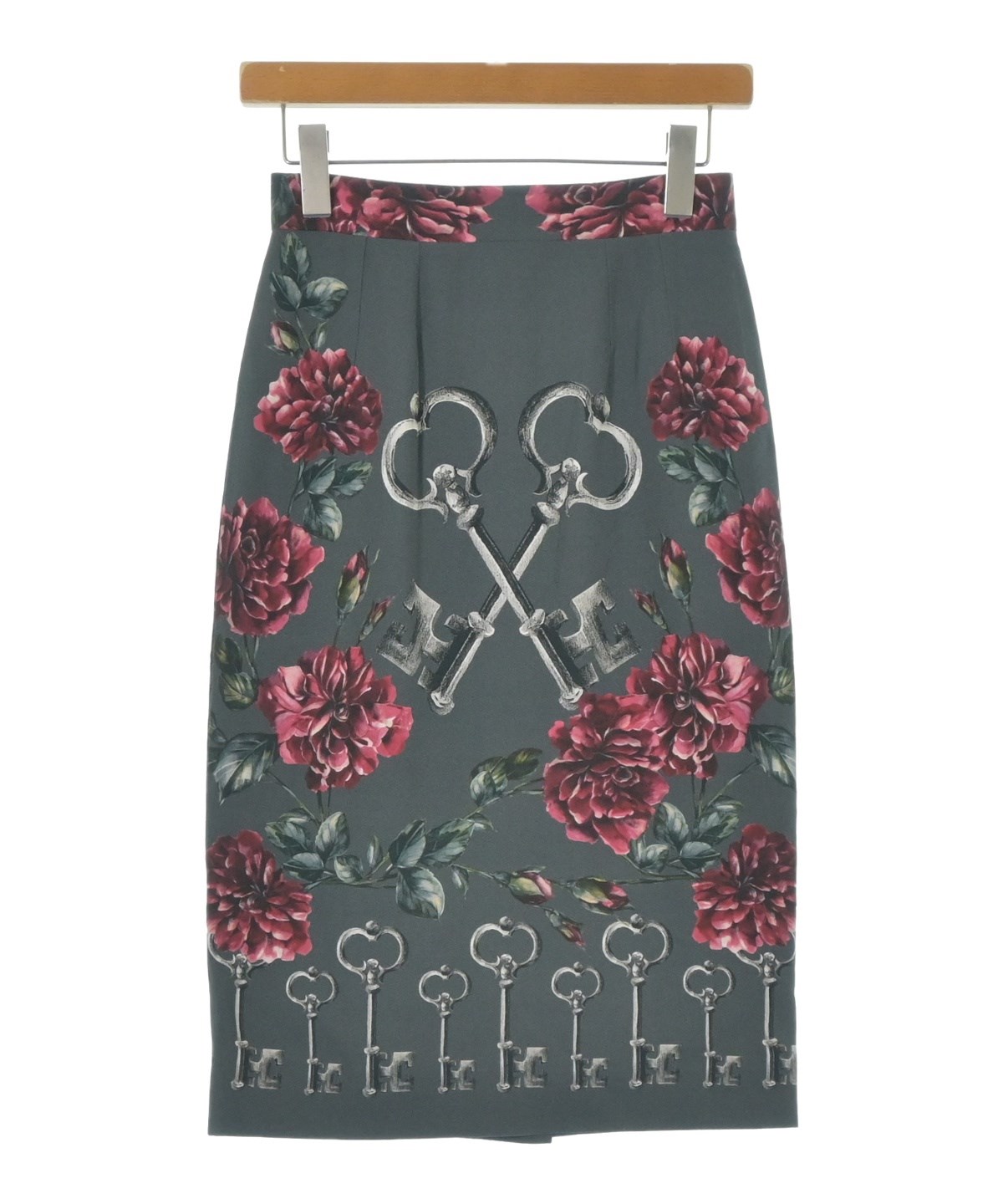 美品 ドルチェアンドガッバーナ レース スカートサイズ38 DOLCE&GABBANA（ドルチェアンドガッバーナ）ひざ丈スカート グレー