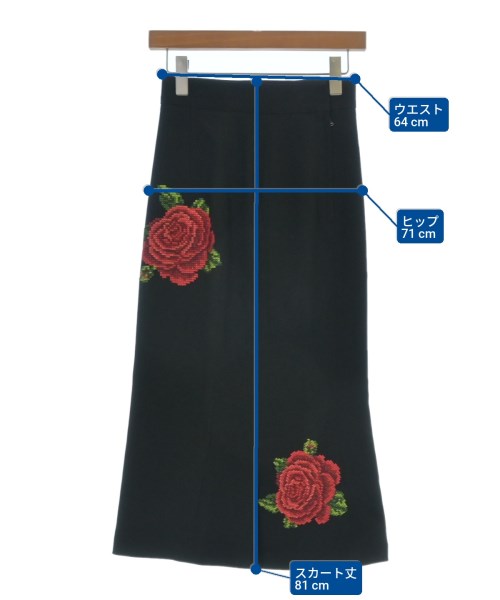 DOLCE&GABBANA（ドルチェアンドガッバーナ）ロング・マキシ丈スカート 黒 サイズ:36(XS位) レディース/2200620296434