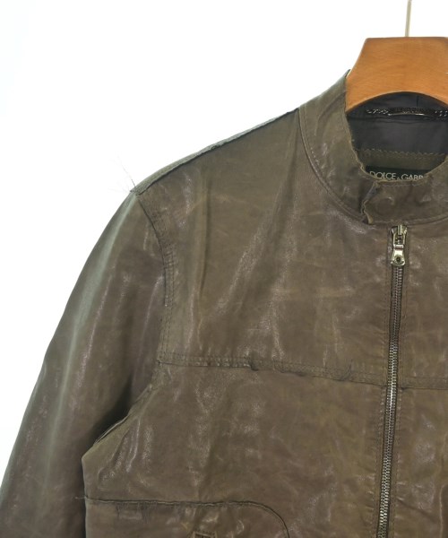 DOLCE&GABBANA（ドルチェアンドガッバーナ）ライダース 茶 サイズ:48(L位) メンズ/2200635985019