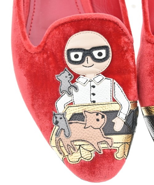 DOLCE&GABBANA（ドルチェアンドガッバーナ）バレエシューズ/オペラシューズ 赤 サイズ:EU37(23.5cm位) レディース/2200630536100