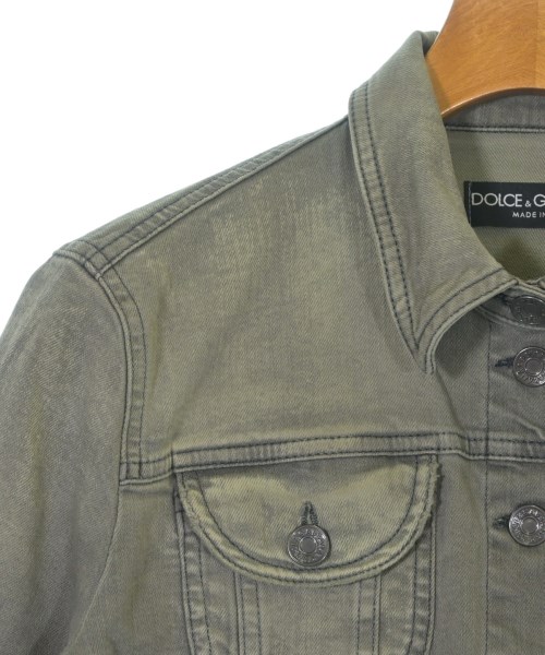 DOLCE&GABBANA（ドルチェアンドガッバーナ）デニムジャケット カーキ サイズ:38(S位) レディース/2200637262026