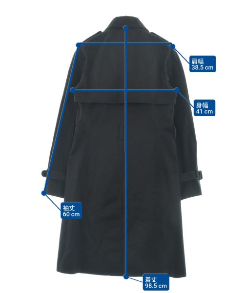 DOLCE&GABBANA（ドルチェアンドガッバーナ）トレンチコート 黒 サイズ:36(XS位) レディース/2200640498016