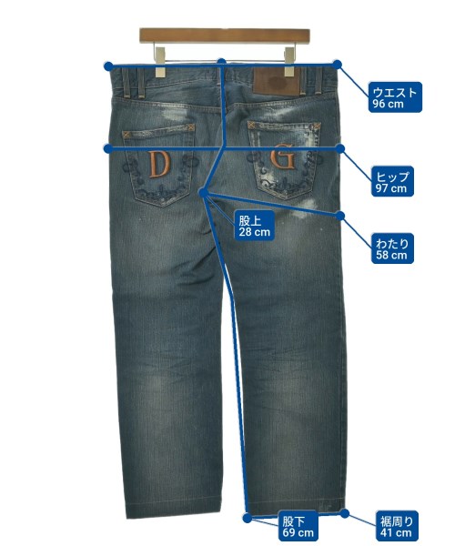DOLCE&GABBANA（ドルチェアンドガッバーナ）デニムパンツ 紺 サイズ:50(XL位) メンズ/2200616400180