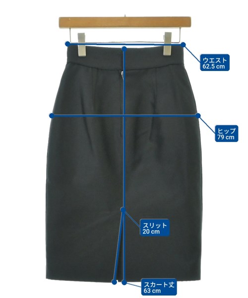 DOLCE&GABBANA（ドルチェアンドガッバーナ）ひざ丈スカート 黒 サイズ:38(S位) レディース/2200611136015