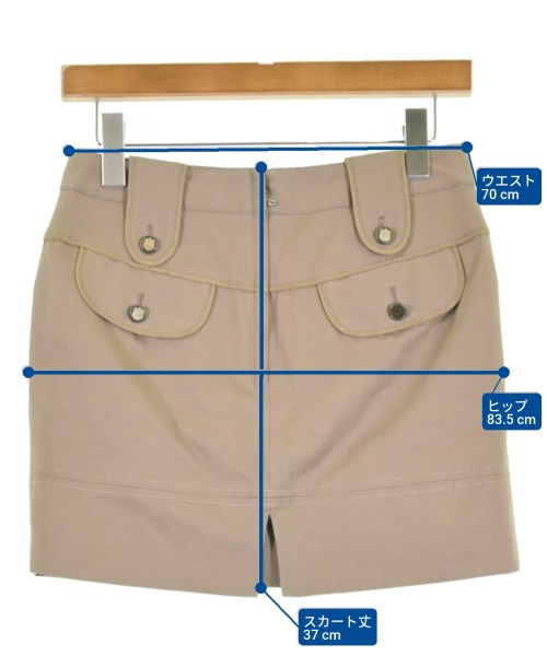 DOLCE&GABBANA（ドルチェアンドガッバーナ）ミニスカート 茶 サイズ:38(S位) レディース/2200614158113