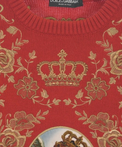 DOLCE&GABBANA（ドルチェアンドガッバーナ）ニット・セーター 赤 サイズ:54(XXL位) メンズ/2200616637081