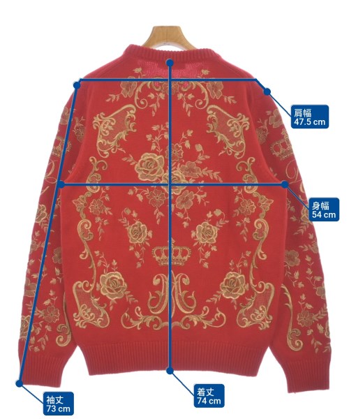 DOLCE&GABBANA（ドルチェアンドガッバーナ）ニット・セーター 赤 サイズ:54(XXL位) メンズ/2200616637081