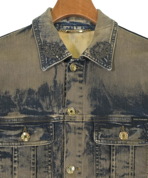DOLCE&GABBANA（ドルチェアンドガッバーナ）デニムジャケット グレー サイズ:46(M位) メンズ/2200618444076