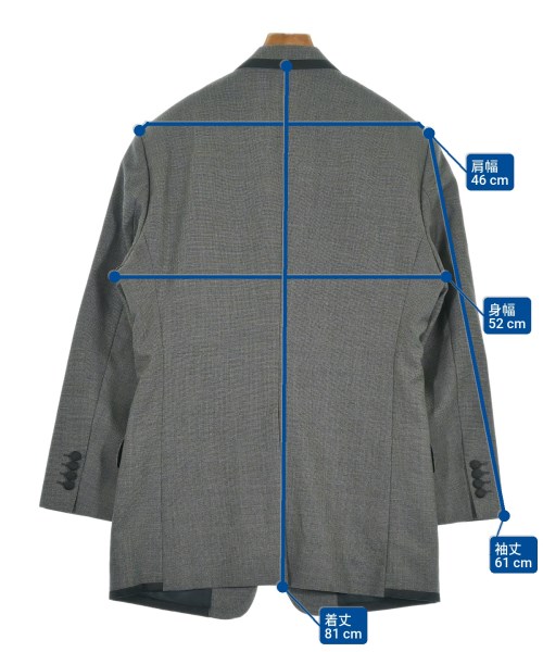 DOLCE&GABBANA（ドルチェアンドガッバーナ）テーラードジャケット グレー サイズ:52(XXL位) メンズ/2200620114011