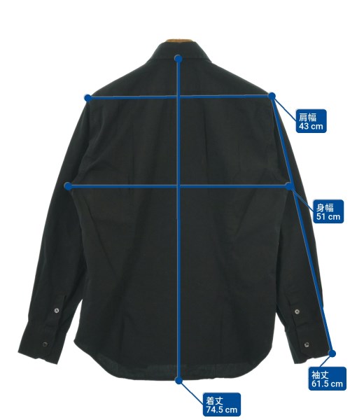 DOLCE&GABBANA（ドルチェアンドガッバーナ）カジュアルシャツ 黒 サイズ:42(XL位) メンズ/2200620293099