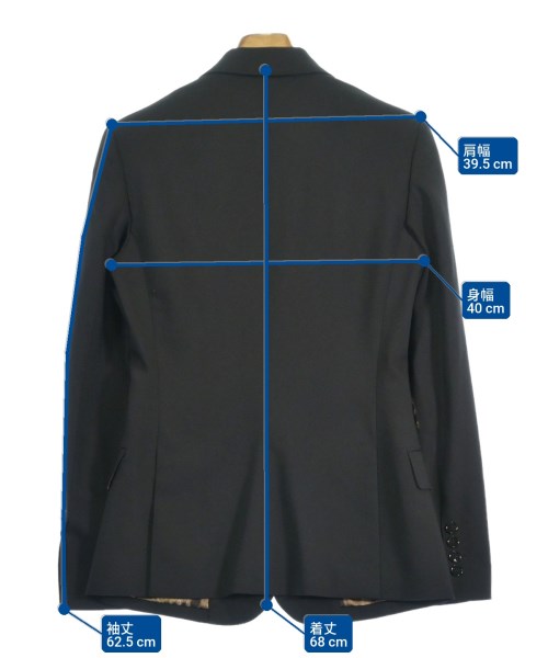DOLCE&GABBANA（ドルチェアンドガッバーナ）テーラードジャケット 黒 サイズ:40(M位) レディース/2200604063045