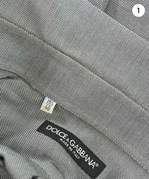 DOLCE&GABBANA（ドルチェアンドガッバーナ）ドレスシャツ グレー サイズ:40(L位) メンズ/2200607891034