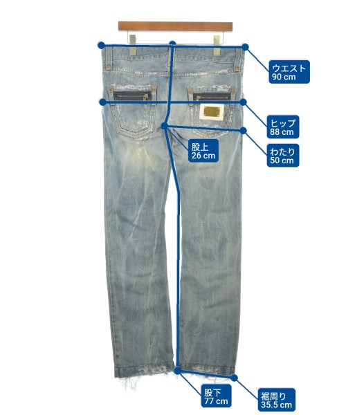 DOLCE&GABBANA（ドルチェアンドガッバーナ）デニムパンツ 青 サイズ:48(L位) メンズ/2200609214022