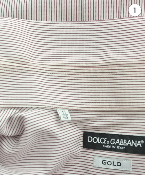DOLCE&GABBANA（ドルチェアンドガッバーナ）ドレスシャツ 赤 サイズ:17(XL位) メンズ/2200679561019