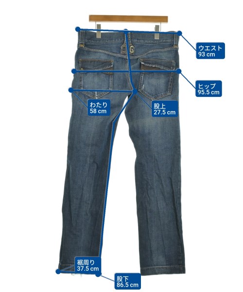 DOLCE&GABBANA（ドルチェアンドガッバーナ）デニムパンツ 紺 サイズ:50(XL位) メンズ/2200679364085