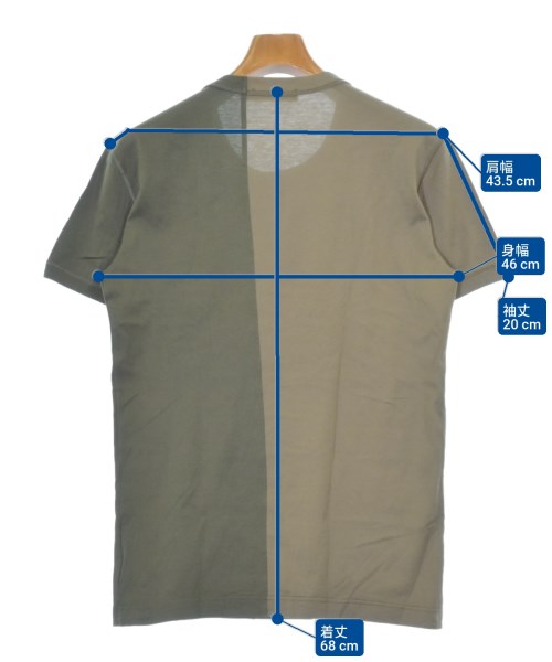 DOLCE&GABBANA（ドルチェアンドガッバーナ）Tシャツ・カットソー カーキ サイズ:46(M位) メンズ/2200695352066