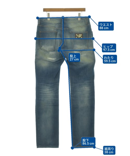 DOLCE&GABBANA（ドルチェアンドガッバーナ）デニムパンツ 青 サイズ:50(XL位) メンズ/2200700500017