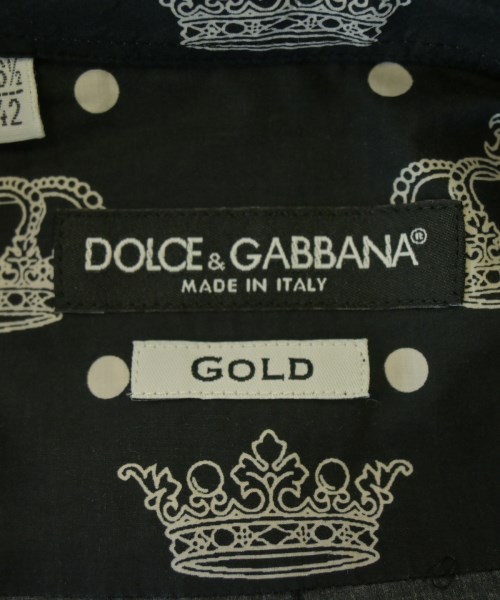 DOLCE&GABBANA（ドルチェアンドガッバーナ）カジュアルシャツ 黒 サイズ:16 1/2(XL位) メンズ/2200701351021