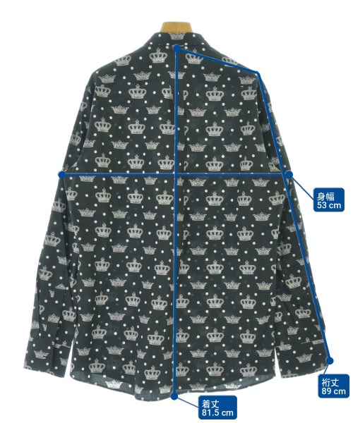DOLCE&GABBANA（ドルチェアンドガッバーナ）カジュアルシャツ 黒 サイズ:16 1/2(XL位) メンズ/2200701351021