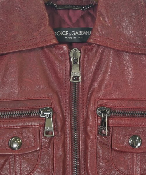 DOLCE&GABBANA（ドルチェアンドガッバーナ）ライダース 赤 サイズ:40(M位) レディース/2200661510261