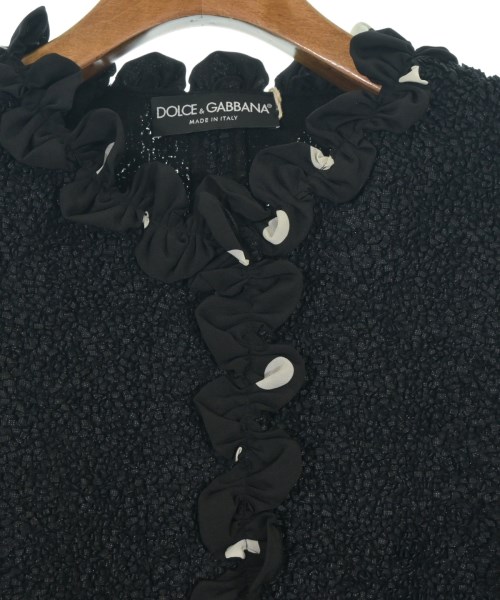 DOLCE&GABBANA（ドルチェアンドガッバーナ）ノーカラージャケット 黒 サイズ:52(XXL位) レディース/2200661882023