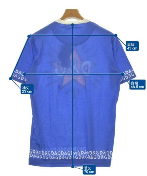 DOLCE&GABBANA（ドルチェアンドガッバーナ）Tシャツ・カットソー 青 サイズ:48(L位) メンズ/2200710826183