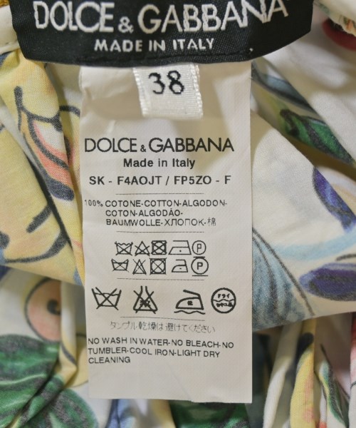 DOLCE&GABBANA（ドルチェアンドガッバーナ）ひざ丈スカート 白 サイズ:38(S位) レディース/2200709681021