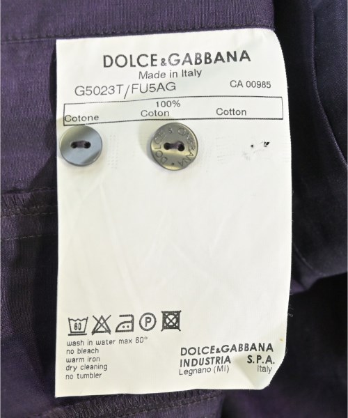 DOLCE&GABBANA（ドルチェアンドガッバーナ）カジュアルシャツ 紫 サイズ:38(S位) メンズ/2200709770060