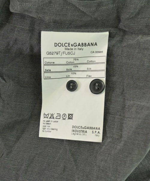 DOLCE&GABBANA（ドルチェアンドガッバーナ）カジュアルシャツ グレー サイズ:40(L位) メンズ/2200715233054