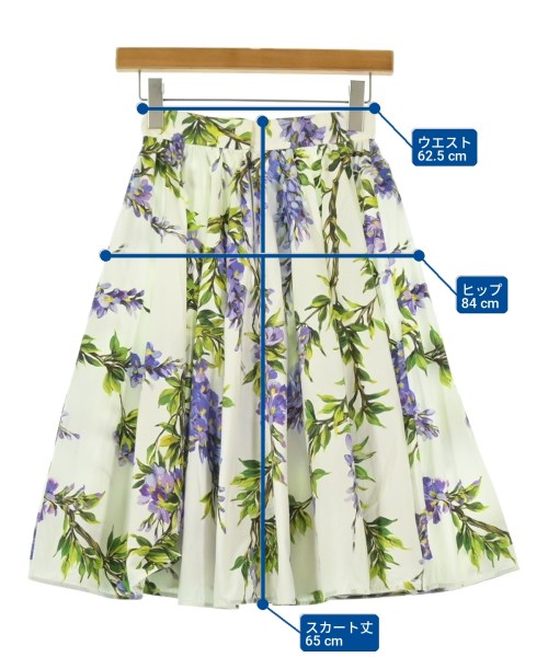 DOLCE&GABBANA（ドルチェアンドガッバーナ）ひざ丈スカート 白 サイズ:36(XS位) レディース/2200718047061