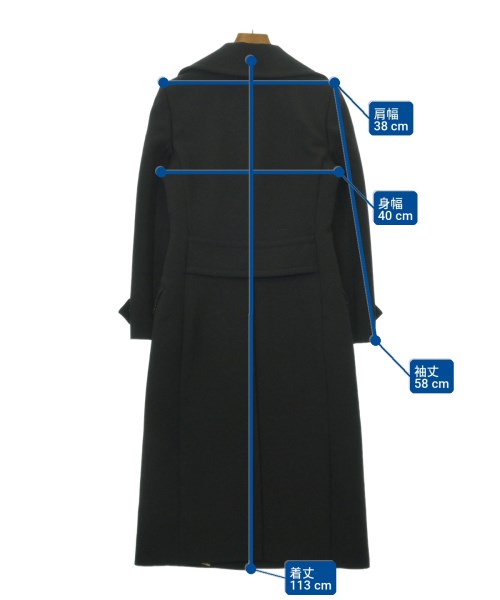 DOLCE&GABBANA（ドルチェアンドガッバーナ）チェスターコート 黒 サイズ:38(S位) レディース/2200718303044