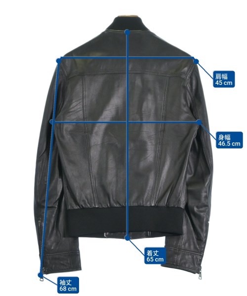 DOLCE&GABBANA（ドルチェアンドガッバーナ）ライダース 黒 サイズ:44(S位) メンズ/2200646585024