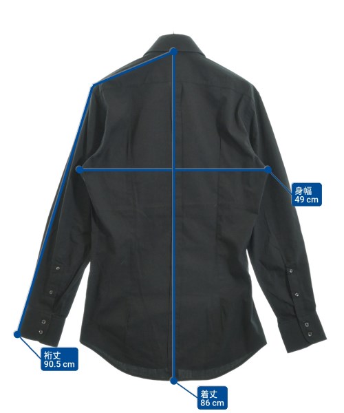 DOLCE&GABBANA（ドルチェアンドガッバーナ）カジュアルシャツ 黒 サイズ:40(L位) メンズ/2200647237045