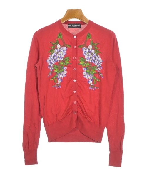 DOLCE&GABBANA(ドルチェアンドガッバーナ)カーディガン 赤 サイズ:38(S位)/2200647480038