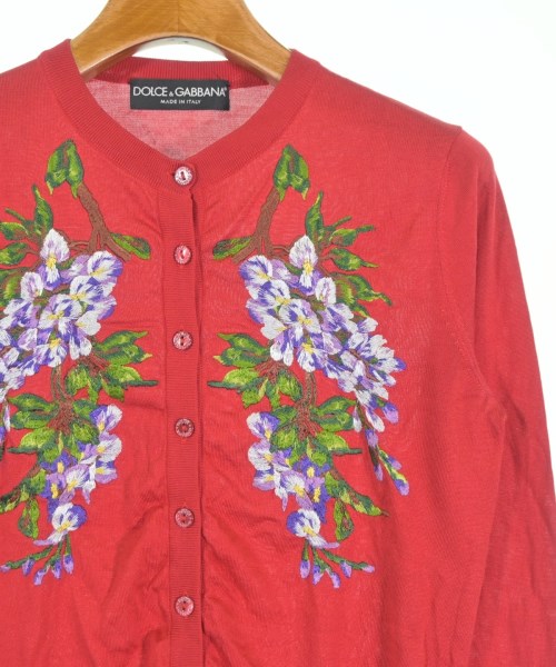 DOLCE&GABBANA（ドルチェアンドガッバーナ）カーディガン 赤 サイズ:38(S位) レディース/2200647480038