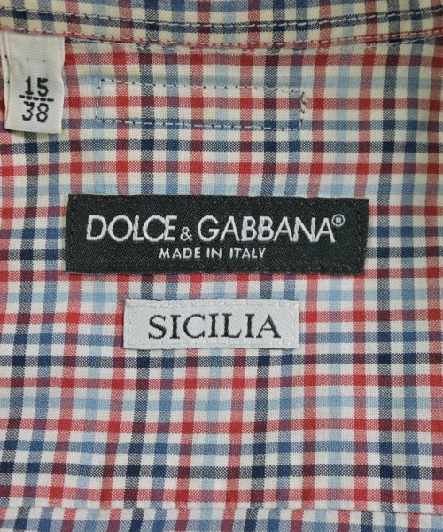 DOLCE&GABBANA（ドルチェアンドガッバーナ）カジュアルシャツ 赤 サイズ:38(S位) メンズ/2200639482064