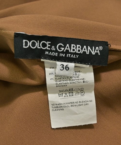 DOLCE&GABBANA（ドルチェアンドガッバーナ）ブラウス 茶 サイズ:36(XS位) レディース/2200641685019