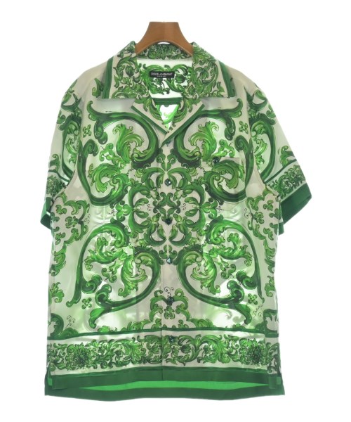 DOLCE&GABBANA(ドルチェアンドガッバーナ)カジュアルシャツ 緑 サイズ:39(M位)/2200653077079