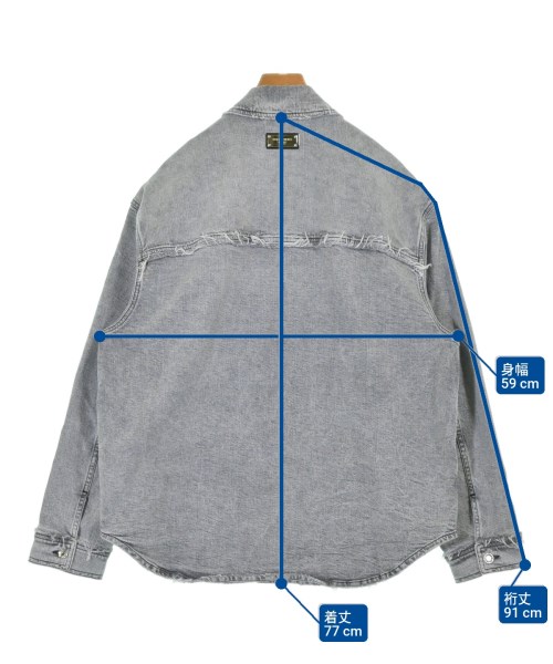 DOLCE&GABBANA（ドルチェアンドガッバーナ）デニムジャケット グレー サイズ:50(XL位) メンズ/2200653112138