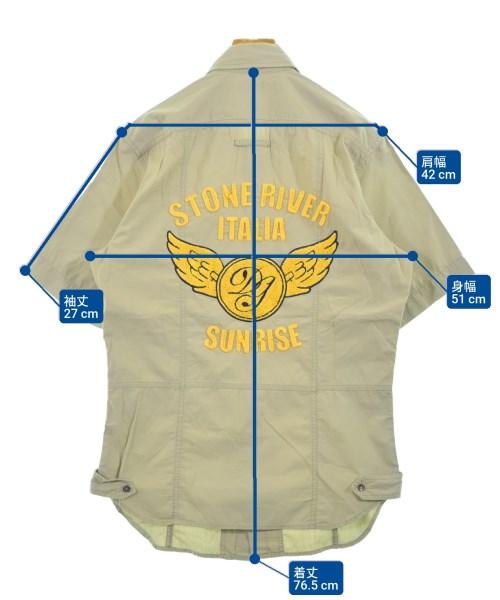 DOLCE&GABBANA（ドルチェアンドガッバーナ）カジュアルシャツ カーキ サイズ:41(S位) メンズ/2200646201047