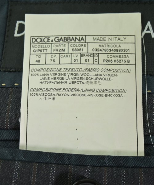 DOLCE&GABBANA（ドルチェアンドガッバーナ）ビジネス 黒 サイズ:48(L位) メンズ/2200705377010