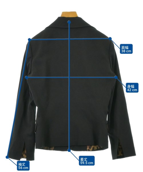 DOLCE&GABBANA（ドルチェアンドガッバーナ）テーラードジャケット 黒 サイズ:42(M位) レディース/2200700154074
