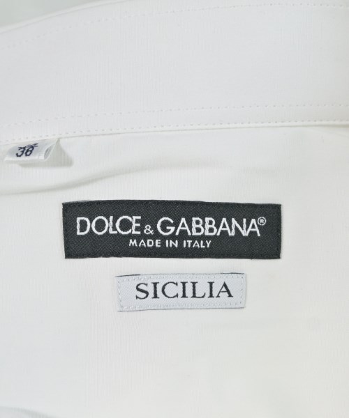 DOLCE&GABBANA（ドルチェアンドガッバーナ）ドレスシャツ 白 サイズ:38(S位) メンズ/2200703929396