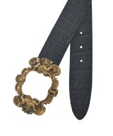DOLCE&GABBANA（ドルチェアンドガッバーナ）ベルト 黒 サイズ:38 メンズ/2200704687707