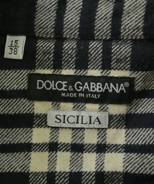 DOLCE&GABBANA（ドルチェアンドガッバーナ）カジュアルシャツ 紺 サイズ:15(S位) メンズ/2200706204025